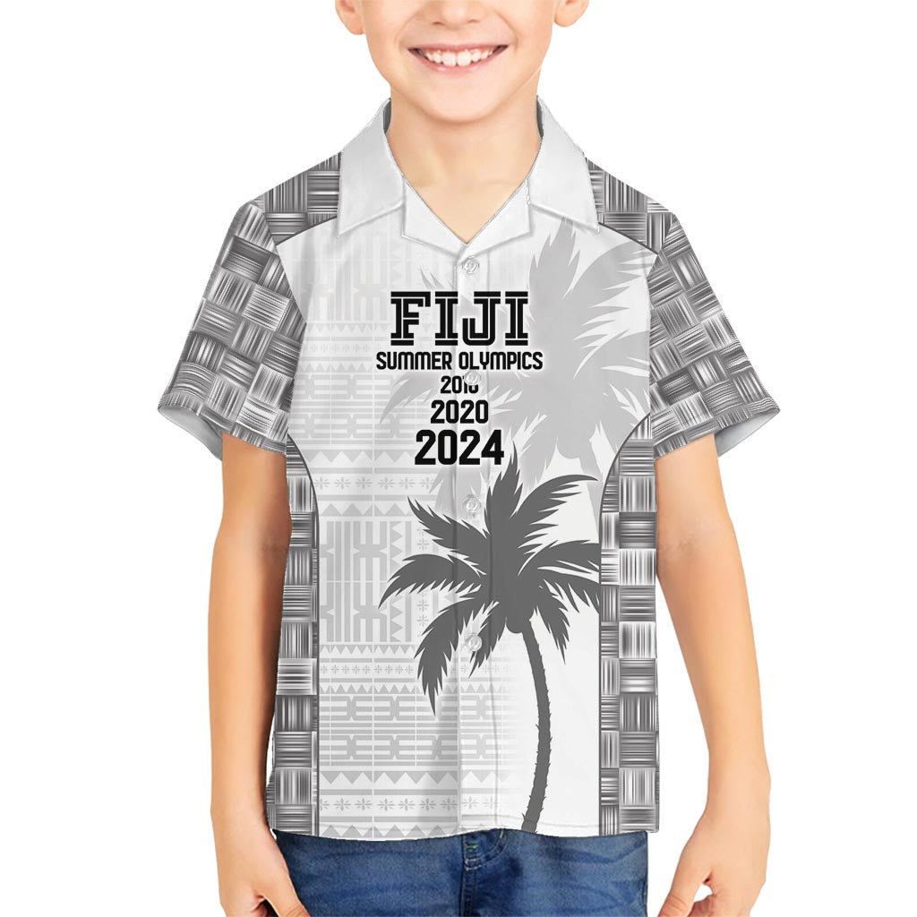 Custom Fiji Rugby Family Matching Tank Maxi Dress and Hawaiian Shirt History Champions World Cup 7s - White