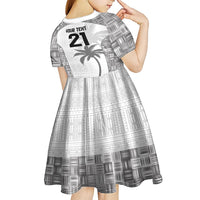 Custom Fiji Rugby Kid Short Sleeve Dress History Champions World Cup 7s - White