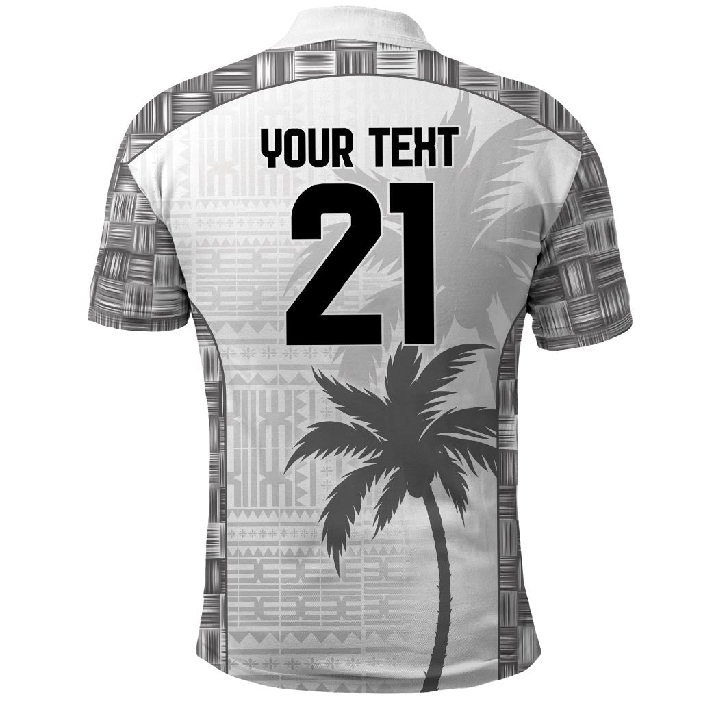 Custom Fiji Rugby Polo Shirt History Champions World Cup 7s - White