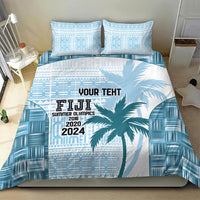 Custom Fiji Rugby Bedding Set History Champions World Cup 7s - Bllue
