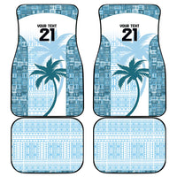 Custom Fiji Rugby Car Mats History Champions World Cup 7s - Bllue