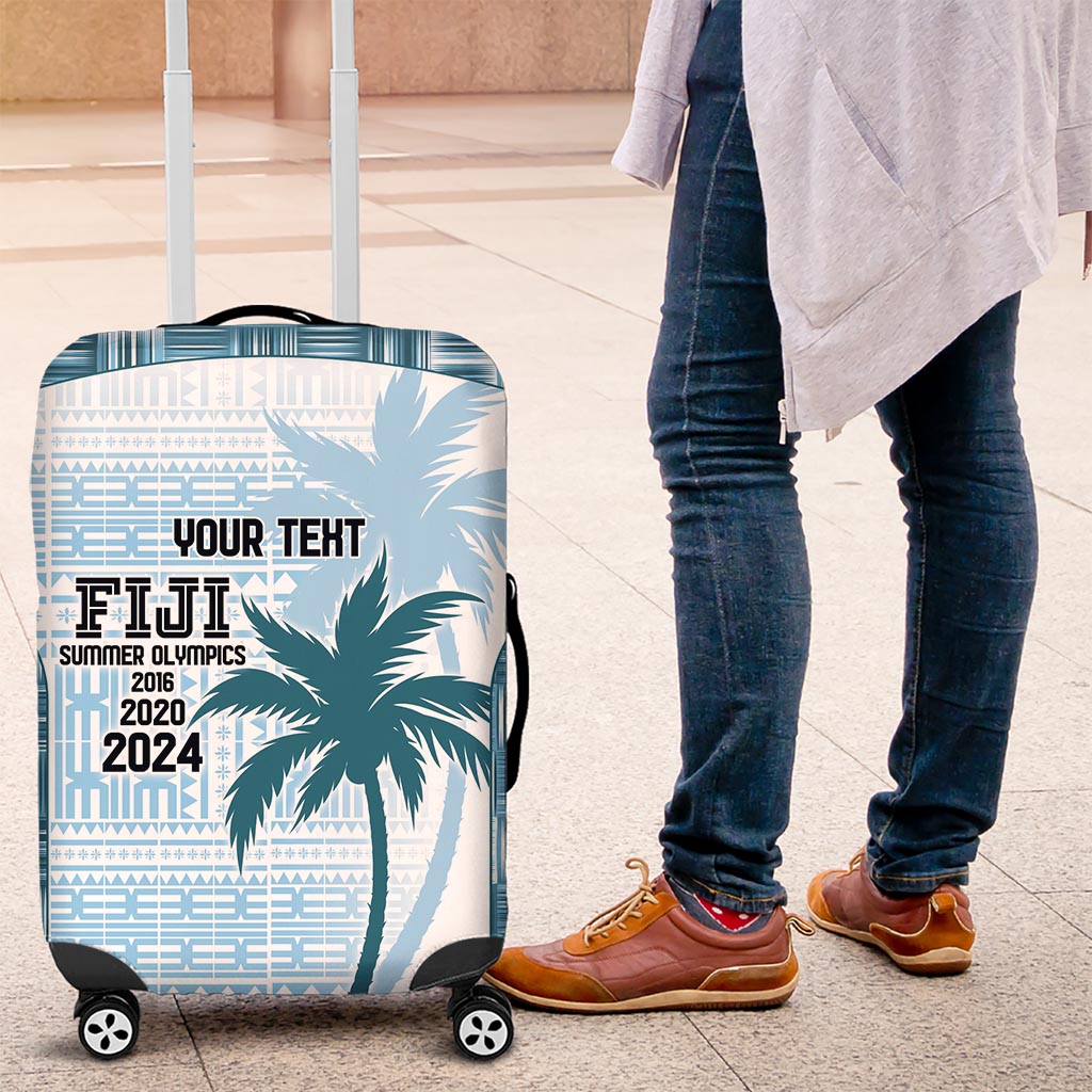 Custom Fiji Rugby Luggage Cover History Champions World Cup 7s - Bllue