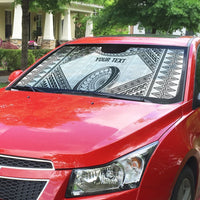 Custom Rugby Fiji National Heritage Auto Sun Shade White Traditional Masi Inspired
