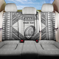 Custom Rugby Fiji National Heritage Back Car Seat Cover White Traditional Masi Inspired