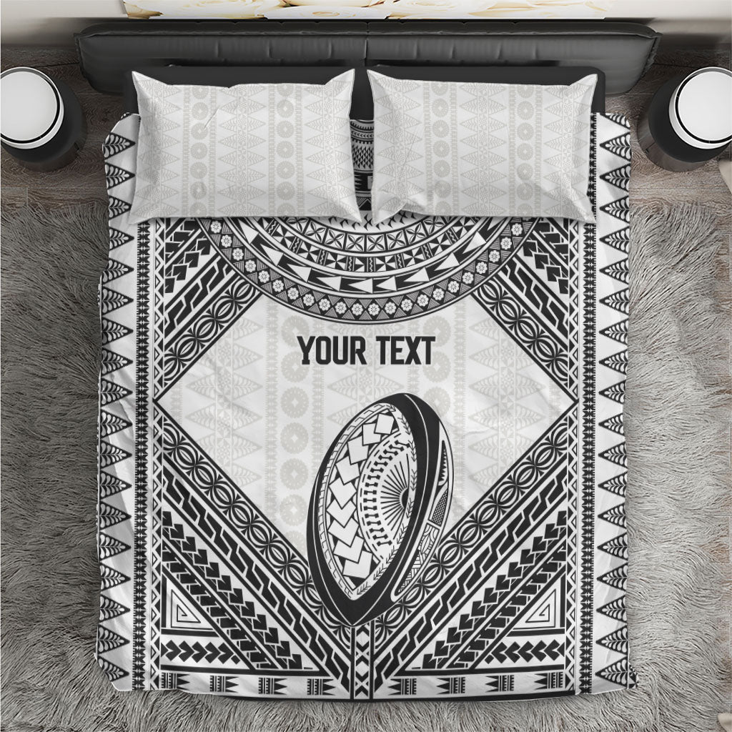 Custom Rugby Fiji National Heritage Bedding Set White Traditional Masi Inspired LT9 White - Polynesian Pride