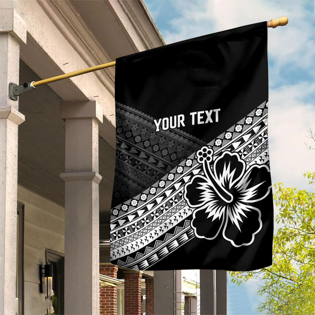 Custom Rugby Fiji Garden Flag Black Traditional Masi Inspired LT9 House Flag Black - Polynesian Pride