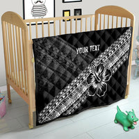 Custom Rugby Fiji Quilt Black Traditional Masi Inspired