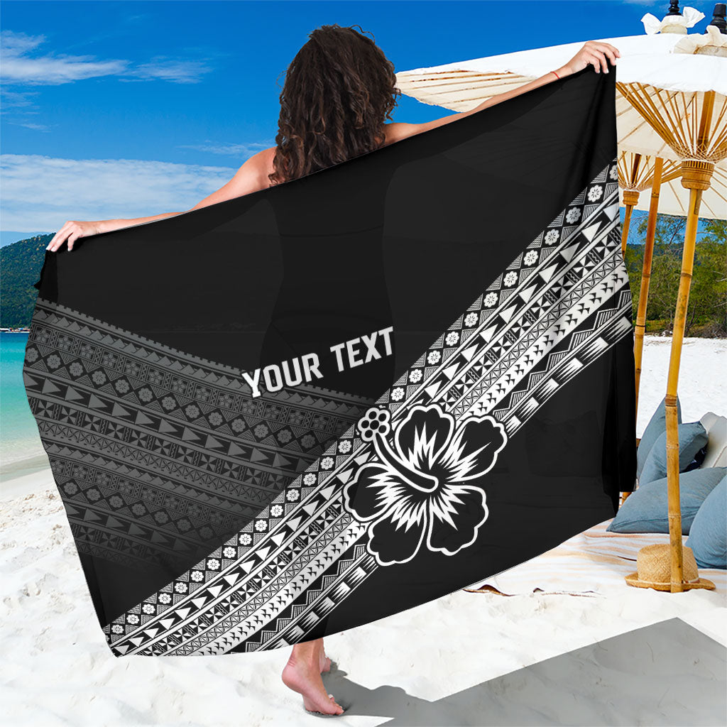 Custom Rugby Fiji Sarong Black Traditional Masi Inspired