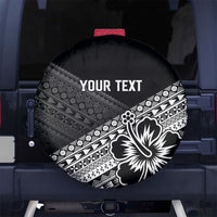 Custom Rugby Fiji Spare Tire Cover Black Traditional Masi Inspired