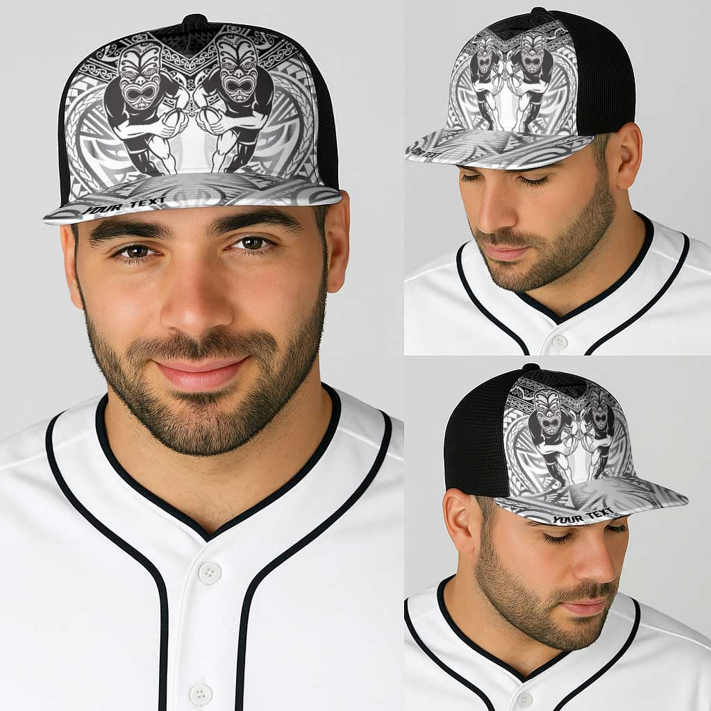 Personalised Rugby New Zealand Black Fern Baseball Net Cap Niho Taniwha Inspired