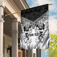 Custom Rugby New Zealand Black Fern Garden Flag Niho Taniwha Inspired