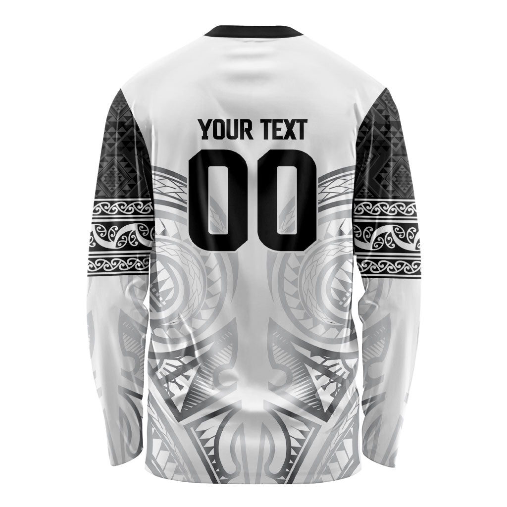 Custom Rugby New Zealand Black Fern Long Sleeve Shirt Niho Taniwha Inspired