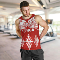 Tonga Rugby Men Tank Top Proud Tongan Ngatu Kupesi World Cup 2023 No1 LT9 - Polynesian Pride