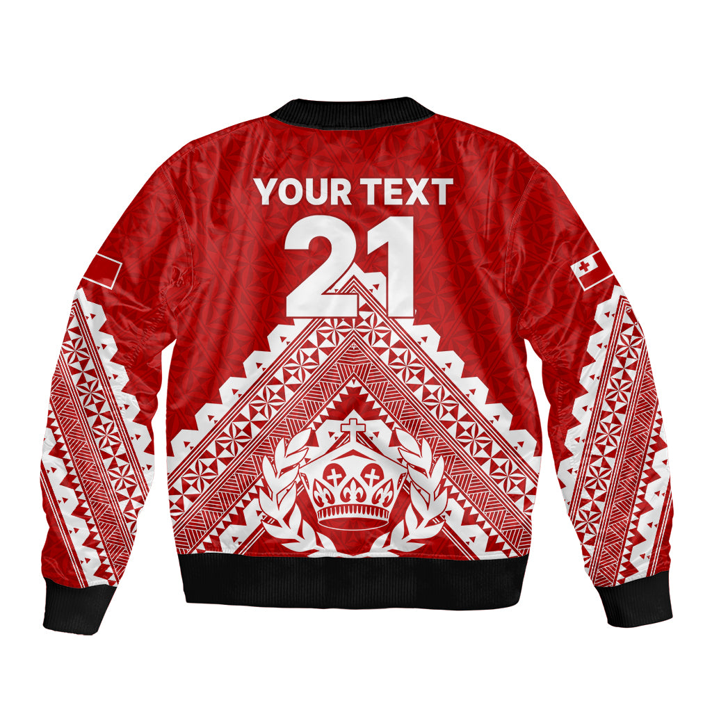 Custom Tonga Rugby Bomber Jacket Proud Tongan Ngatu Kupesi World Cup 2023 No1 LT9 - Polynesian Pride