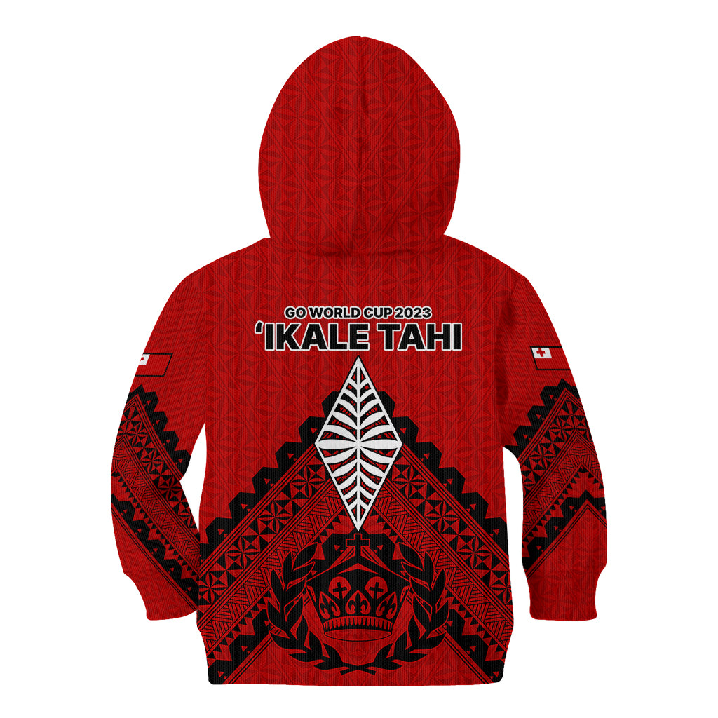 Tonga Rugby Kid Hoodie Proud Tongan Ngatu Kupesi World Cup 2023 No2 LT9 - Polynesian Pride