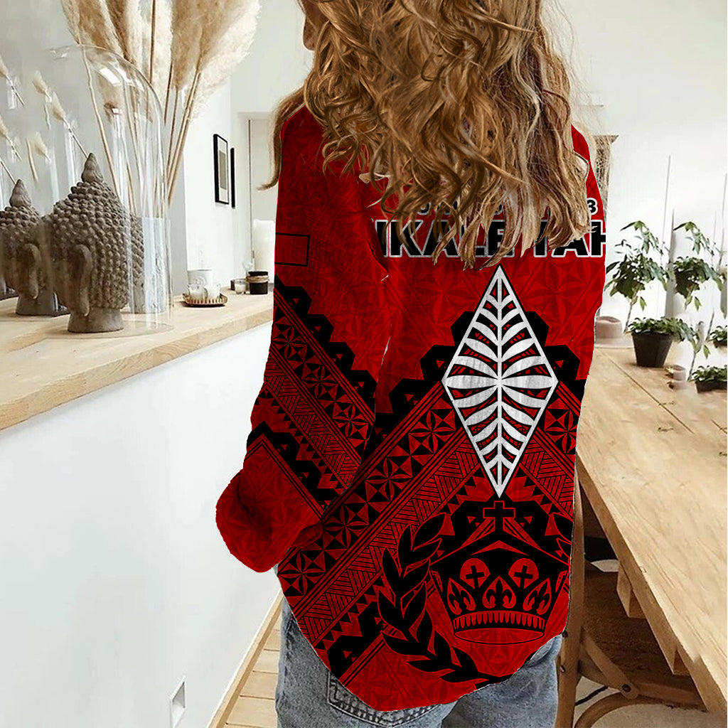 Tonga Rugby Women Casual Shirt Proud Tongan Ngatu Kupesi World Cup 2023 No2 LT9 - Polynesian Pride