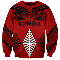 Custom Tonga Rugby Sweatshirt Proud Tongan Ngatu Kupesi World Cup 2023 No2 LT9 Unisex Black - Polynesian Pride
