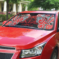 Aotearoa Iwi Ngapuhi Auto Sun Shade Maori Wharenui House Tribal Pattern LT9 - Polynesian Pride