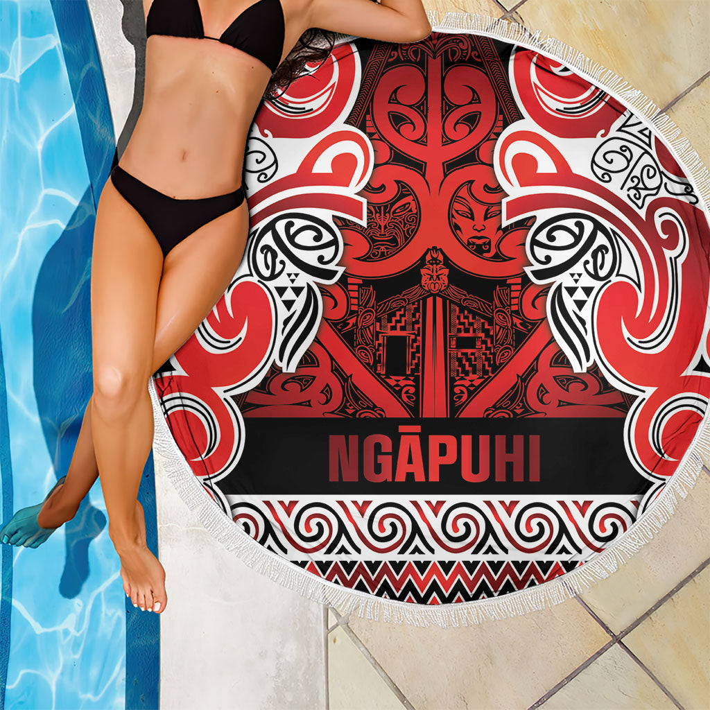 Aotearoa Iwi Ngapuhi Beach Blanket Maori Wharenui House Tribal Pattern LT9 - Polynesian Pride
