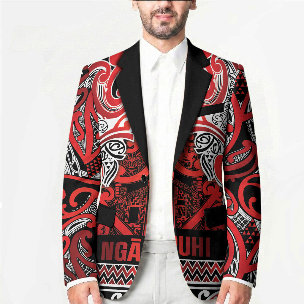 Aotearoa Iwi Ngapuhi Blazer Maori Wharenui House Tribal Pattern LT9 - Polynesian Pride