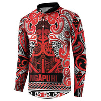 Aotearoa Iwi Ngapuhi Button Sweatshirt Maori Wharenui House Tribal Pattern LT9 - Polynesian Pride