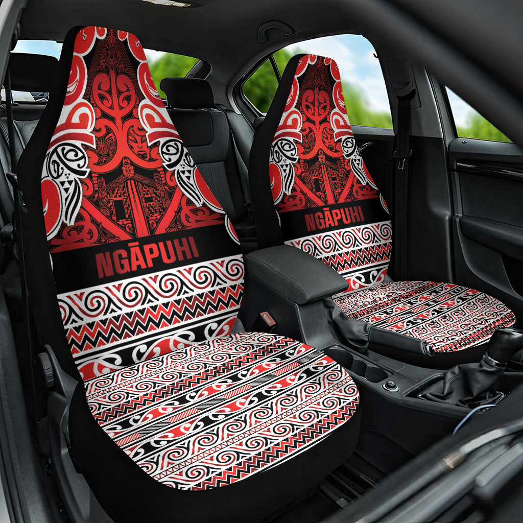 Aotearoa Iwi Ngapuhi Car Seat Cover Maori Wharenui House Tribal Pattern LT9 One Size Red - Polynesian Pride