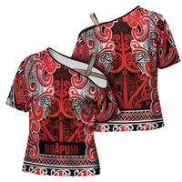 Aotearoa Iwi Ngapuhi Cross Shoulder Shirt Maori Wharenui House Tribal Pattern LT9 - Polynesian Pride