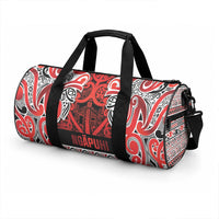 Aotearoa Iwi Ngapuhi Duffle Bag Maori Wharenui House Tribal Pattern