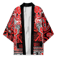 Aotearoa Iwi Ngapuhi Kimono Maori Wharenui House Tribal Pattern LT9 Unisex Red - Polynesian Pride