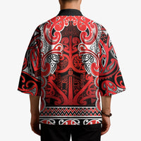 Aotearoa Iwi Ngapuhi Kimono Maori Wharenui House Tribal Pattern LT9 - Polynesian Pride