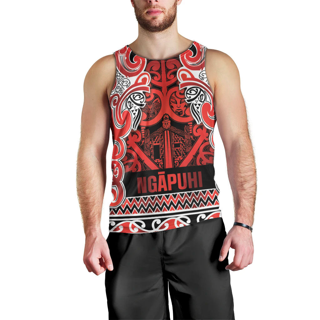 Aotearoa Iwi Ngapuhi Men Tank Top Maori Wharenui House Tribal Pattern LT9 - Polynesian Pride