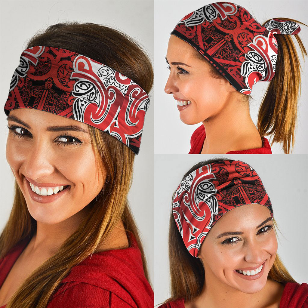 Aotearoa Iwi Ngapuhi Neck Gaiter Maori Wharenui House Tribal Pattern LT9 - Polynesian Pride