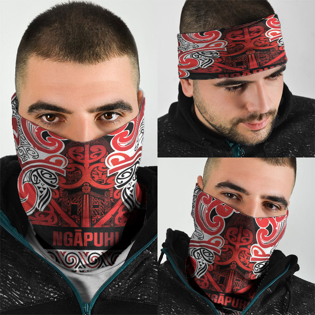 Aotearoa Iwi Ngapuhi Neck Gaiter Maori Wharenui House Tribal Pattern LT9 - Polynesian Pride