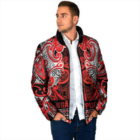 Aotearoa Iwi Ngapuhi Padded Jacket Maori Wharenui House Tribal Pattern LT9 - Polynesian Pride