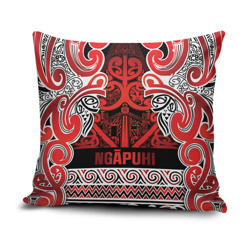 Aotearoa Iwi Ngapuhi Pillow Cover Maori Wharenui House Tribal Pattern LT9 Red - Polynesian Pride