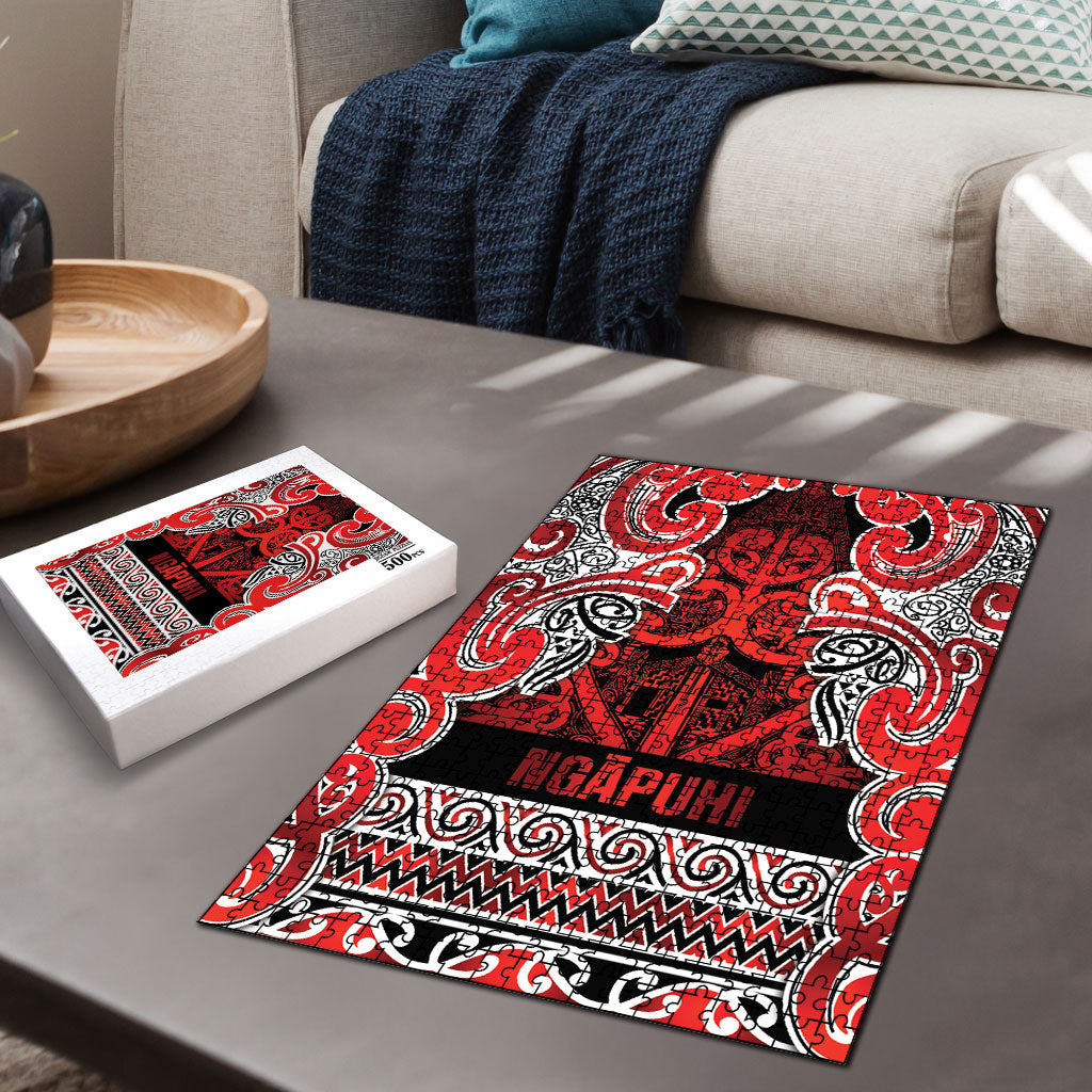 Aotearoa Iwi Ngapuhi Puzzle Maori Wharenui House Tribal Pattern LT9 - Polynesian Pride