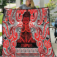 Aotearoa Iwi Ngapuhi Quilt Maori Wharenui House Tribal Pattern LT9 Red - Polynesian Pride