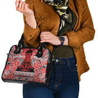 Aotearoa Iwi Ngapuhi Shoulder Handbag Maori Wharenui House Tribal Pattern LT9 - Polynesian Pride