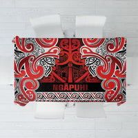 Aotearoa Iwi Ngapuhi Tablecloth Maori Wharenui House Tribal Pattern LT9 Red - Polynesian Pride