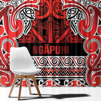 Aotearoa Iwi Ngapuhi Window Curtain Maori Wharenui House Tribal Pattern LT9 - Polynesian Pride