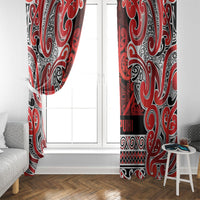 Aotearoa Iwi Ngapuhi Window Curtain Maori Wharenui House Tribal Pattern LT9 - Polynesian Pride