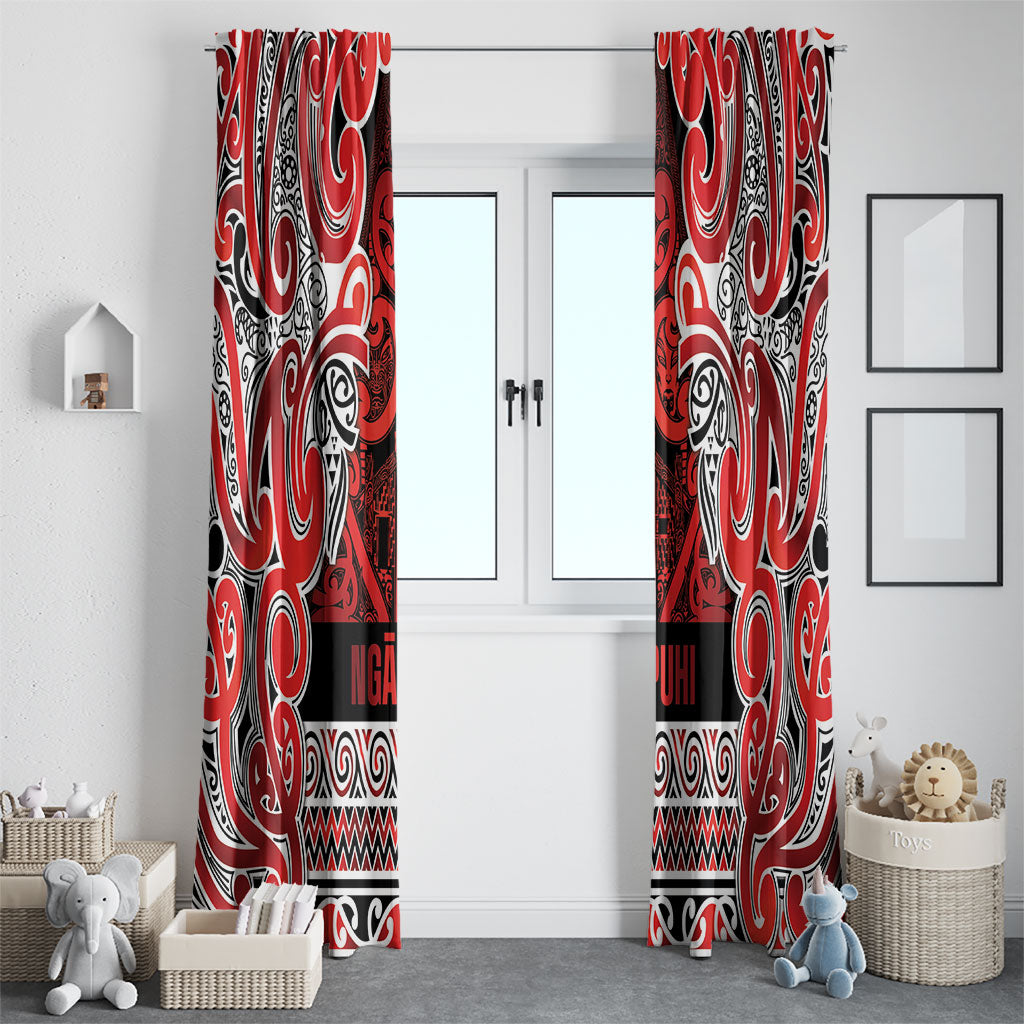 Aotearoa Iwi Ngapuhi Window Curtain Maori Wharenui House Tribal Pattern LT9 - Polynesian Pride