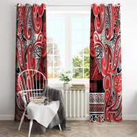 Aotearoa Iwi Ngapuhi Window Curtain Maori Wharenui House Tribal Pattern LT9 - Polynesian Pride