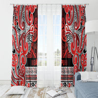 Aotearoa Iwi Ngapuhi Window Curtain Maori Wharenui House Tribal Pattern LT9 - Polynesian Pride