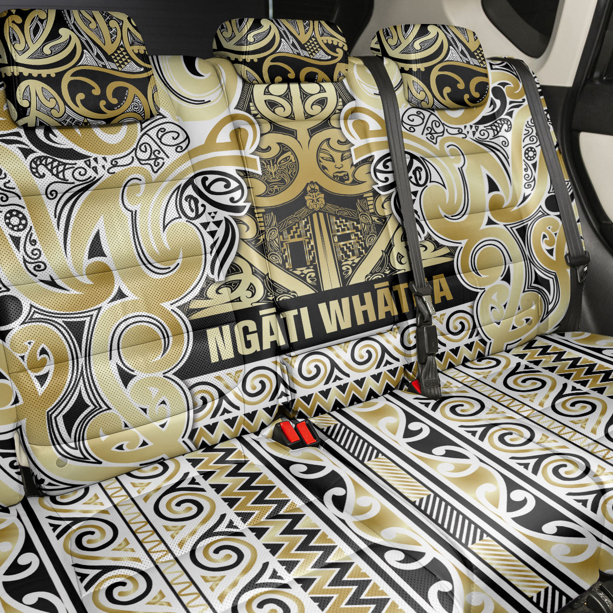 Aotearoa Iwi Ngati Whatua Back Car Seat Cover Maori Wharenui House Tribal Pattern LT9 - Polynesian Pride