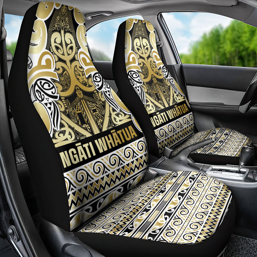 Aotearoa Iwi Ngati Whatua Car Seat Cover Maori Wharenui House Tribal Pattern LT9 - Polynesian Pride