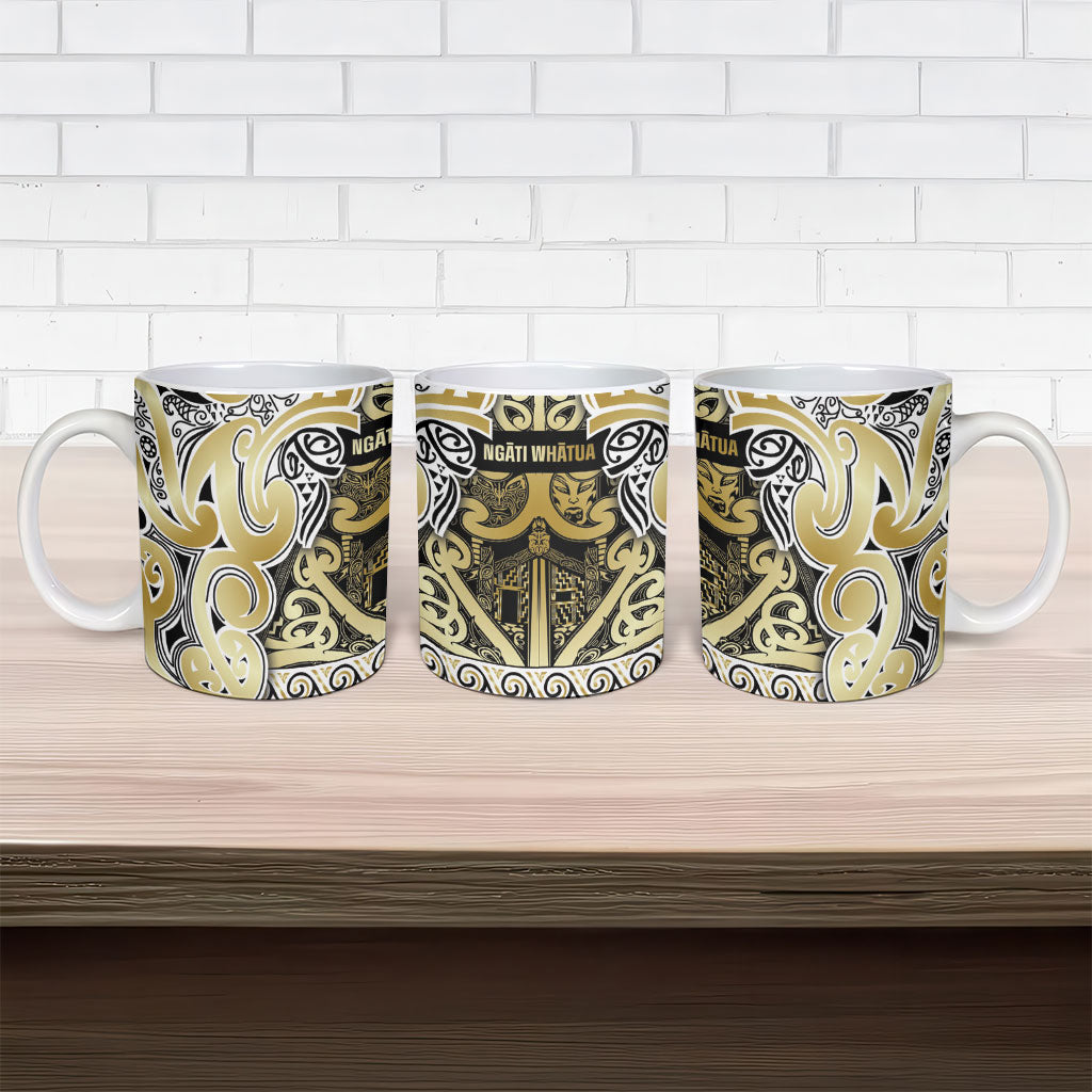 Aotearoa Iwi Ngati Whatua Ceramic Mug Maori Wharenui House Tribal Pattern LT9 - Polynesian Pride