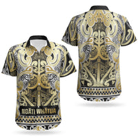 Aotearoa Iwi Ngati Whatua Couples Matching Off Shoulder Maxi Dress and Hawaiian Shirt Maori Wharenui House Tribal Pattern LT9 - Polynesian Pride