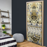 Aotearoa Iwi Ngati Whatua Door Cover Maori Wharenui House Tribal Pattern LT9 - Polynesian Pride