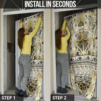 Aotearoa Iwi Ngati Whatua Door Cover Maori Wharenui House Tribal Pattern LT9 - Polynesian Pride
